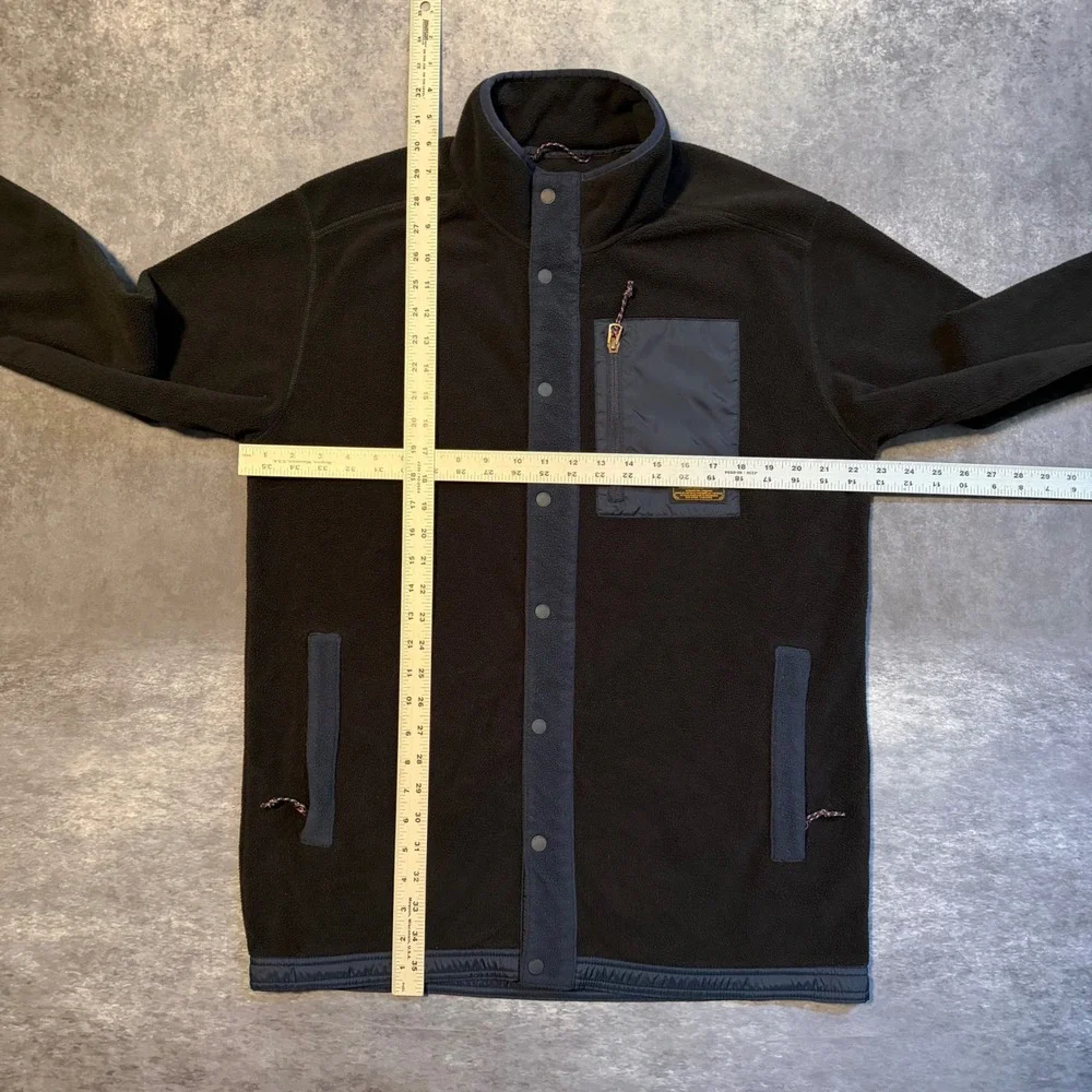 Burton Hearth Snap-Up Fleece Jacket Mens L Large Black DRYRIDE Thermex Ski Coat